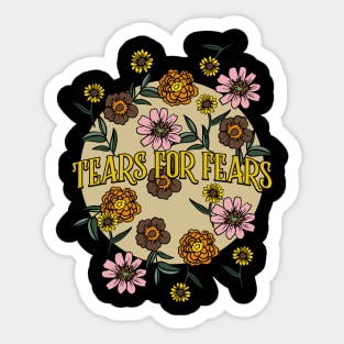 Tears For Fears Name Personalized Flower Retro Floral 80s 90s Name Style Sticker